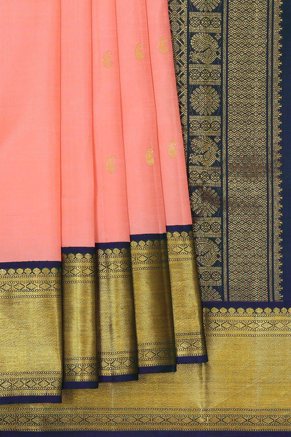 Image of Arani Silk Peach Saree